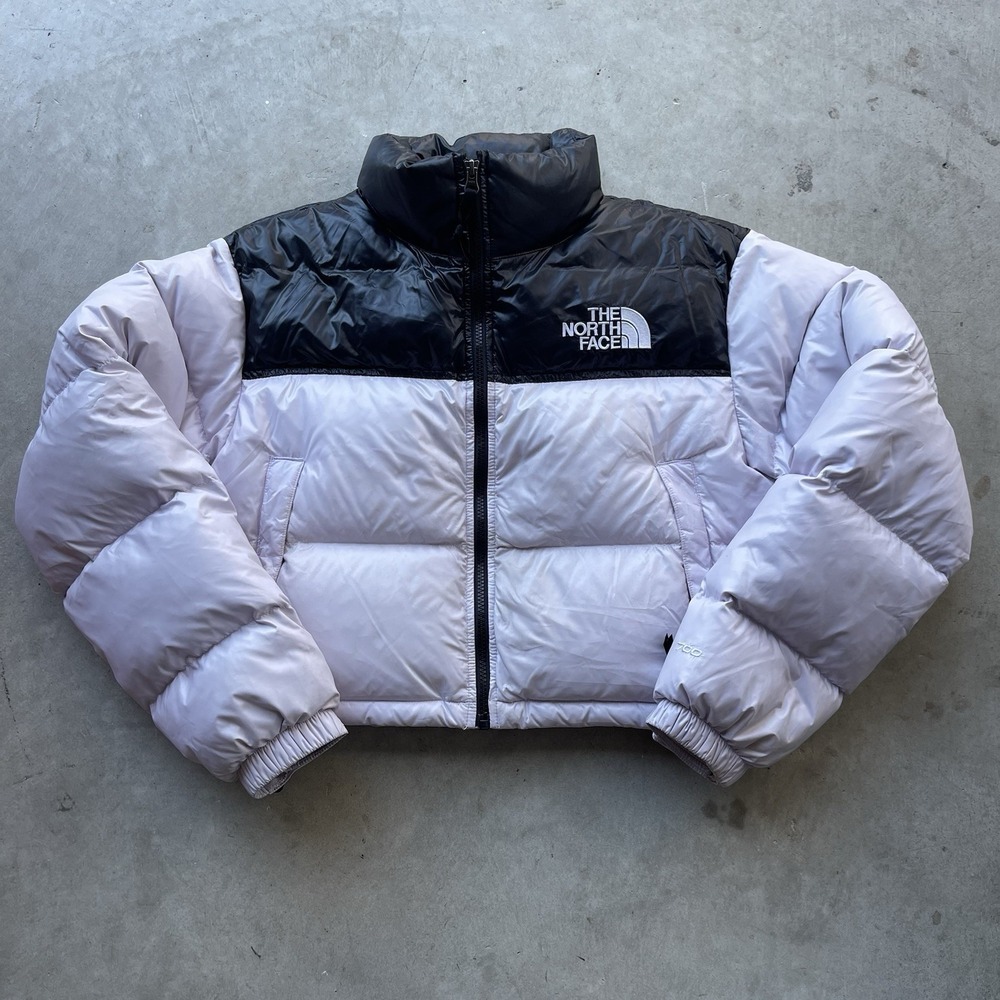 The North Face Nuptse Retro 700 Goose Down Pink Cropped Puffer Jacket Size M